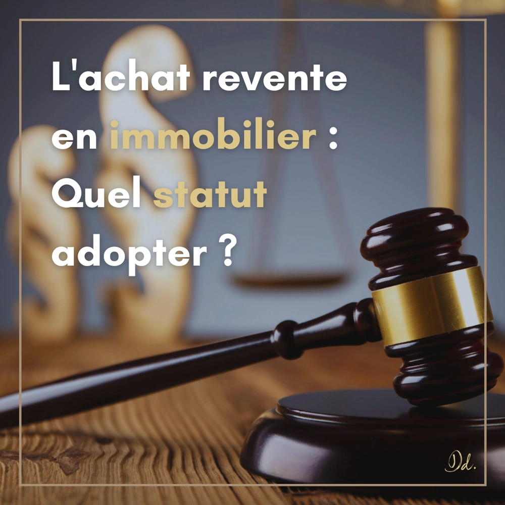 Achat revente en immobilier, quel statut adopter ?